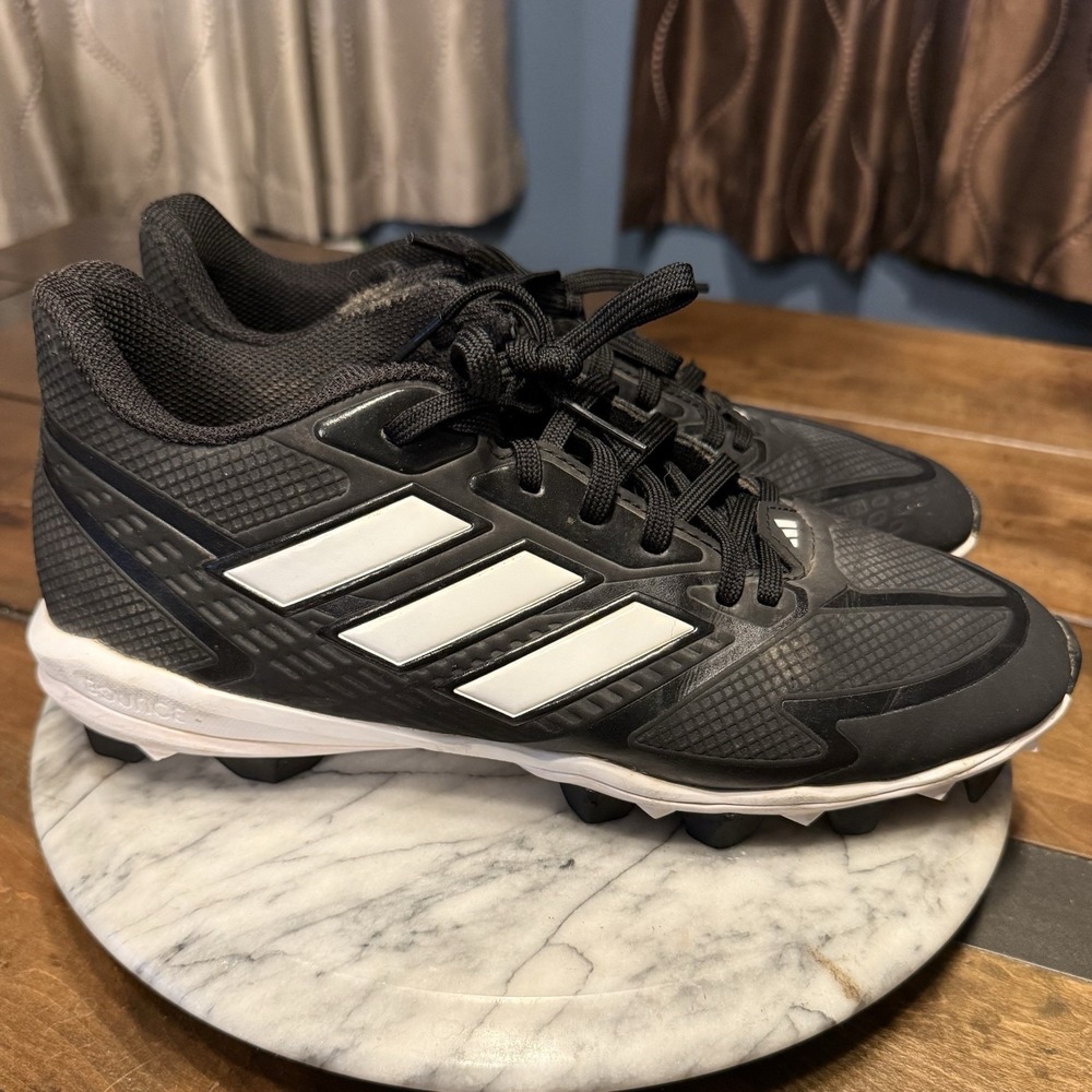 Adidas Men Icon 8 Black White Baseball Cleats Molds IG9589 Sz 9 EU 42 2/3 UK 8.5